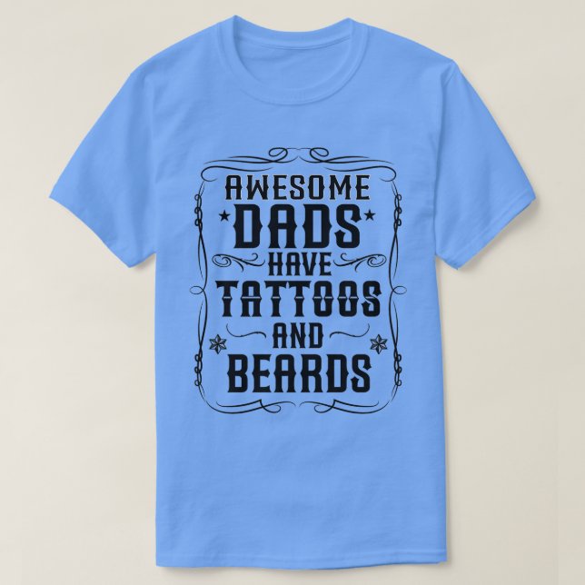 Camiseta Los adorables padres tienen tatuajes y barbas Clas (Diseño del anverso)