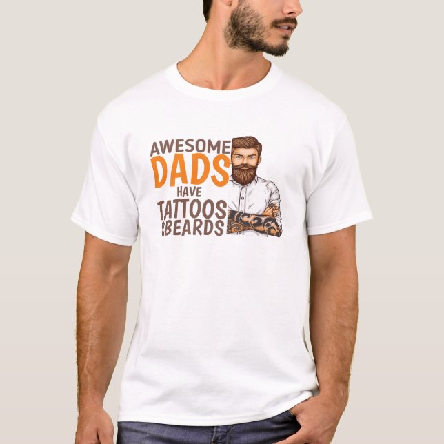 Camiseta Los adorables padres tienen tatuajes y barbas, el  (Anverso)