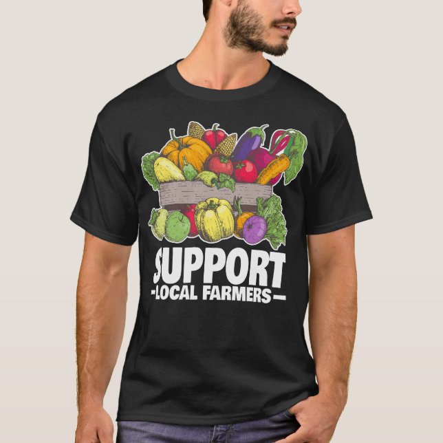 Camiseta Los agricultores que comercializan verduras produc (Anverso)
