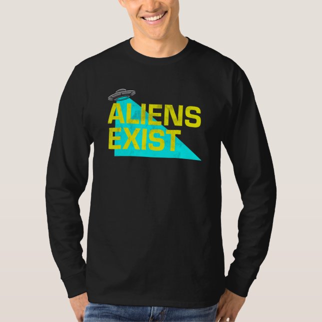 Camiseta Los Alienígenas existen como Ufo Blue Light Ilustr (Anverso)