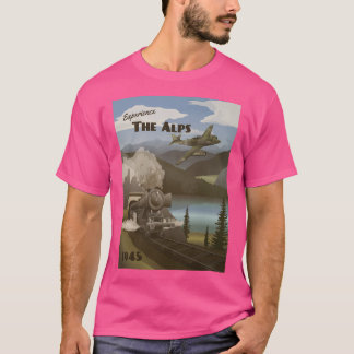 Camiseta Los Alpes 1945 - Afiche de viajes de Mountain Vist