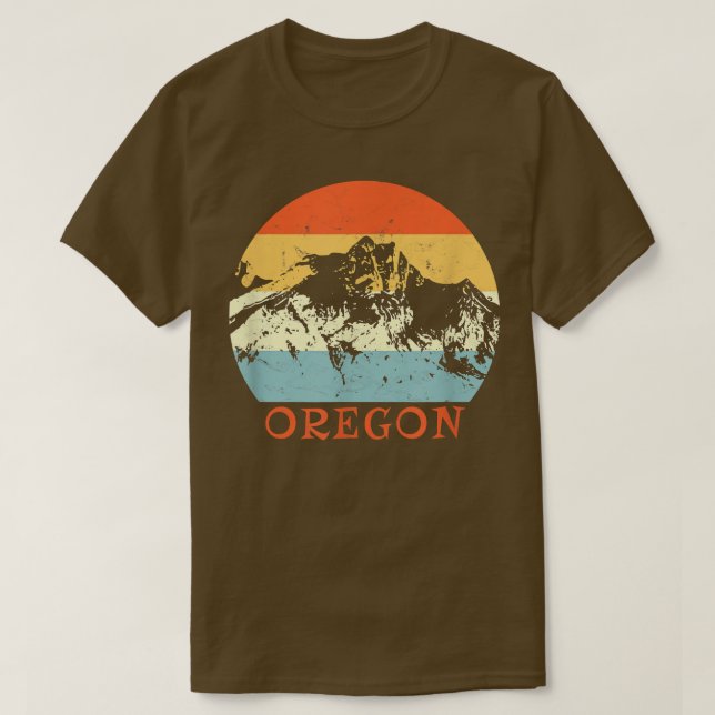 Camiseta Los amantes de la montaña de Oregón disfrutan de l (Diseño del anverso)