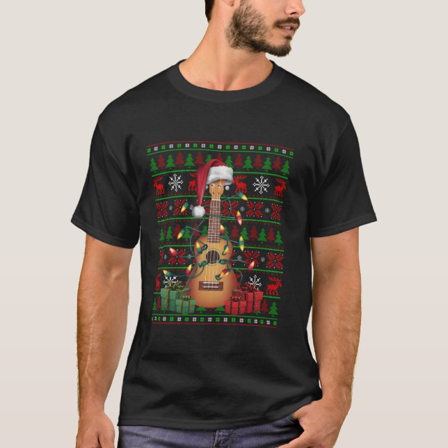 Camiseta Los amantes de la música de Navidad iluminan el fe (Anverso)