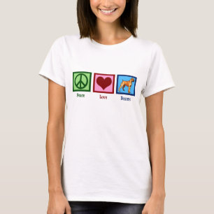 Camiseta Los amantes de la paz adoran a los bóxers