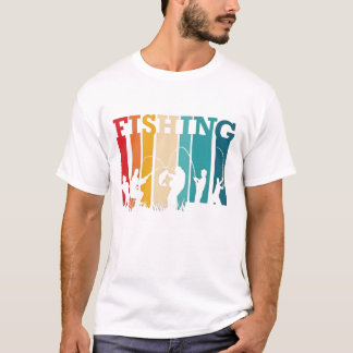 Camiseta Los amantes de la pesca con colores