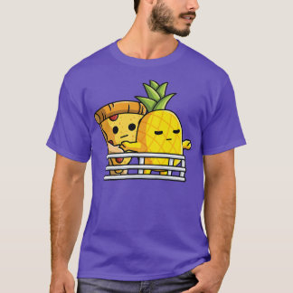 Camiseta Los amantes de la Pizza Hawaii posan piña y pizza 