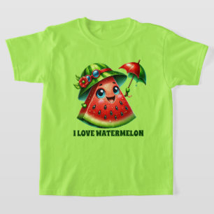 Camiseta Los amantes de la sandía cutánea añaden texto
