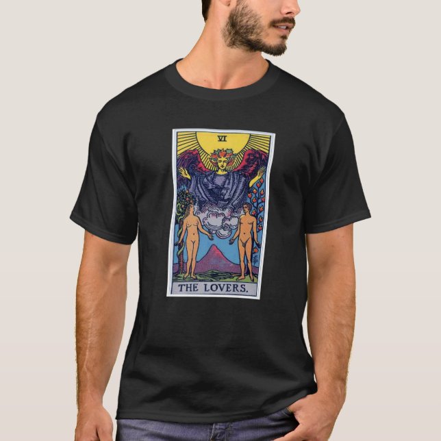 Camiseta Los amantes de la tarjeta Tarot crean Mamáes divin (Anverso)