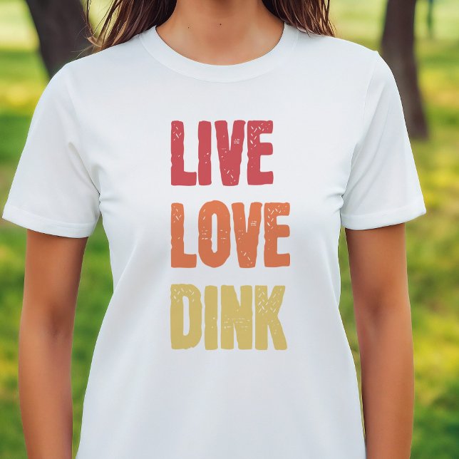 Camiseta Los amantes de las bolas de pickleball viven con a (Pickleball Lovers Live Love Dink T-Shirt)