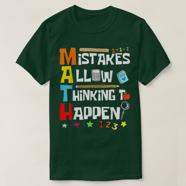 Camiseta Los amantes de las matemáticas vuelven a los error (Diseño del anverso)