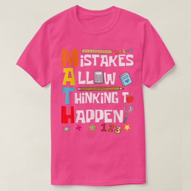 Camiseta Los amantes de las matemáticas vuelven a los error (Diseño del anverso)