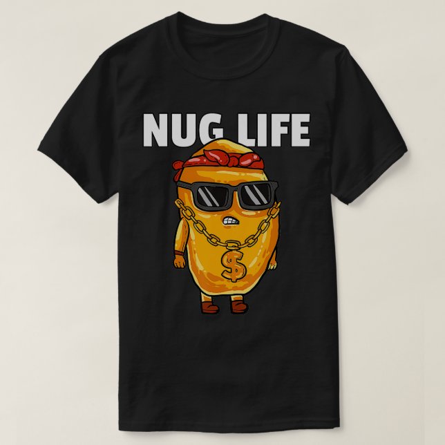 Camiseta Los amantes de los ángeles de la vida nug de pollo (Diseño del anverso)