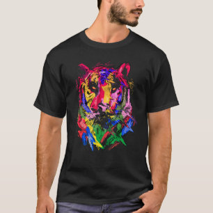 Camiseta Los amantes de los animales del arte de los tigres