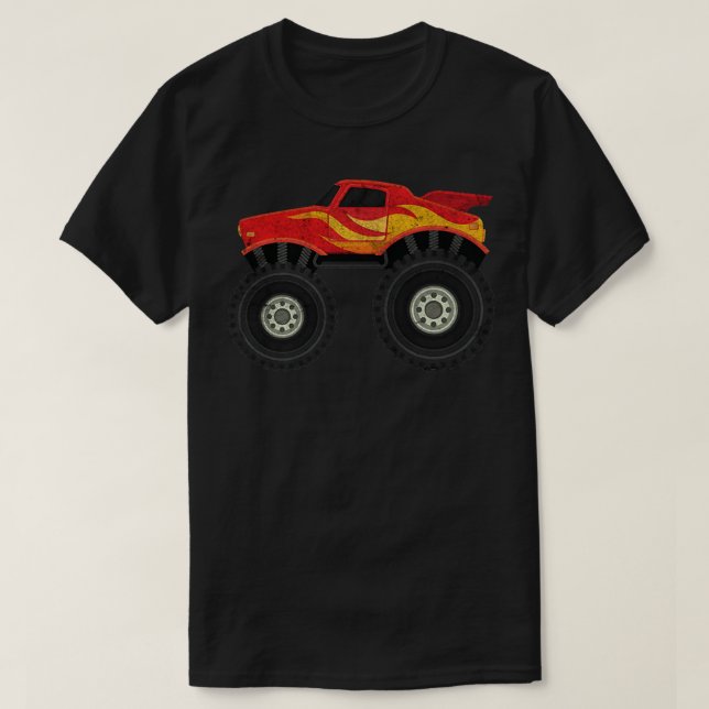 Camiseta Los amantes de los autos grandes asombrosos Monstr (Diseño del anverso)
