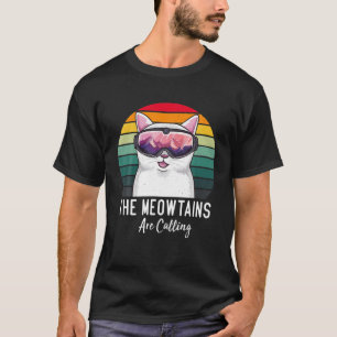Camiseta Los Amantes De Los Gatos De Esquí De Las Meowtain