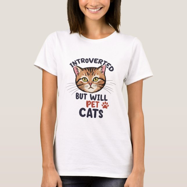 Camiseta Los amantes de los gatos T-Shirt introvertidos (Anverso)