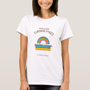 Camiseta Los amantes de los libros cambian las páginas de l