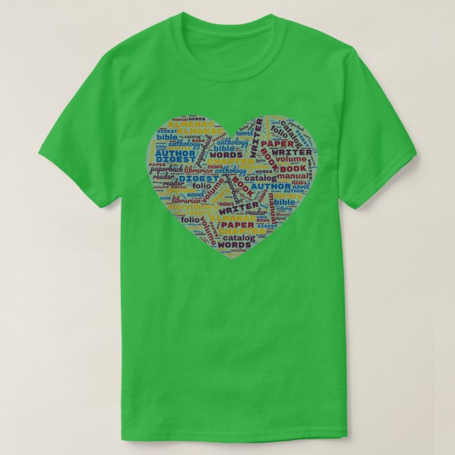 Camiseta Los amantes de los libros de Word Cloud lectores d (Diseño del anverso)