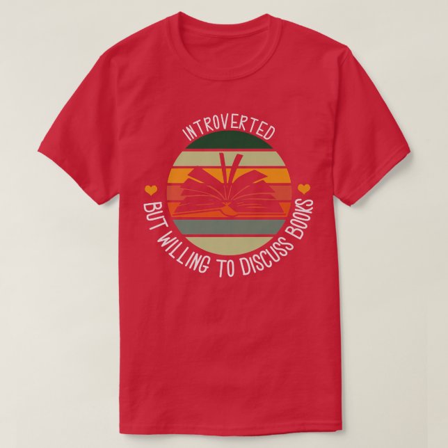 Camiseta Los amantes de los libros introducidos, discutirán (Diseño del anverso)