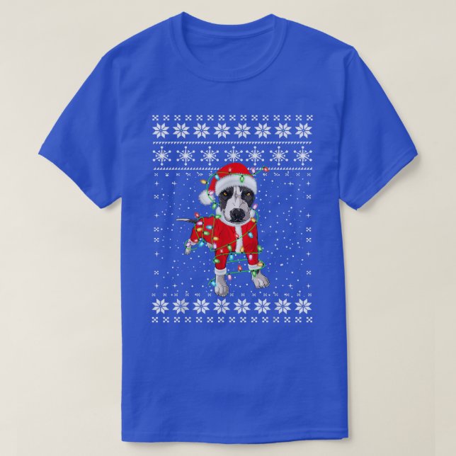Camiseta Los amantes de Pitbull adoran las feas navidades s (Diseño del anverso)