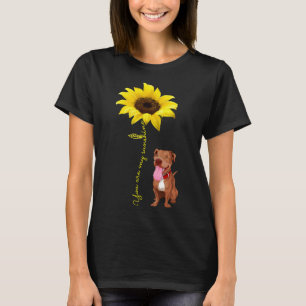 Camiseta Los amantes de Pitbull Dog Eres Mi Sunshine Red Pi
