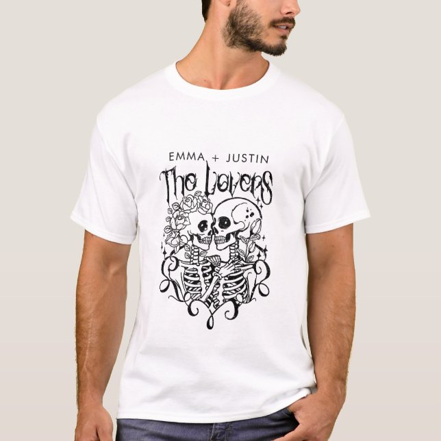 Camiseta Los amantes de Tarot personalizados (Anverso)