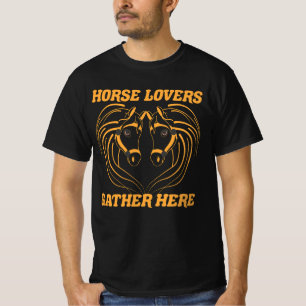 CAMISETA LOS AMANTES DEL CABALLO SE REÚNEN AQUÍ.