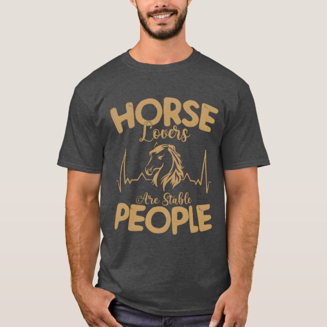 Camiseta Los Amantes Del Caballo Son Personas Estables Mont (Anverso)