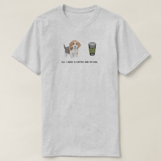 Camiseta Los amantes del café con cachorros adorables