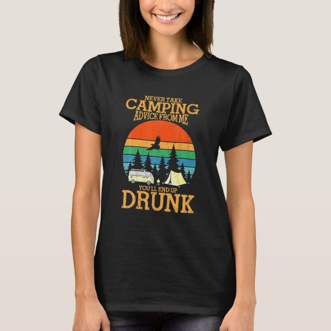 Camiseta Los amantes del camping nunca me dan consejos sobr (Anverso)