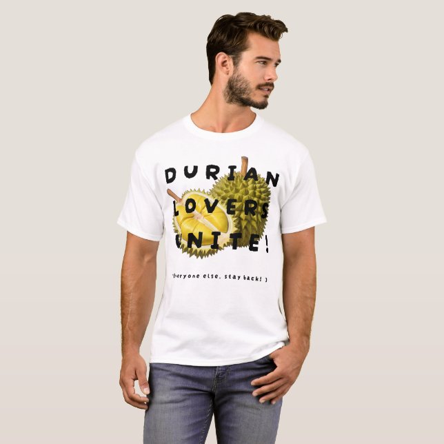 Camiseta ¡Los amantes del durión se unen! (Anverso completo)