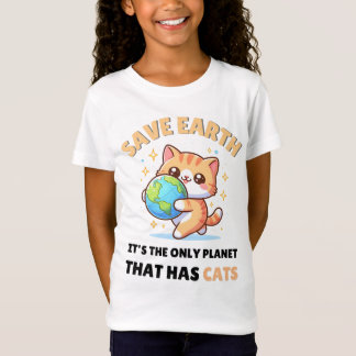 Camiseta Los amantes del gato salvan el día de la Tierra