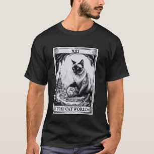 Camiseta Los Amantes Del Gato Vintage Tarot Card Tarjeta Ta