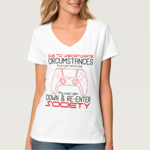 Camiseta Los Amantes Del Juego Bajan A Mi Controlador De Gr