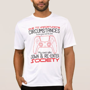 Camiseta Los Amantes Del Juego Bajan A Mi Controlador De Gr