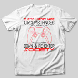 Camiseta Los Amantes Del Juego Bajan A Mi Controlador De Gr