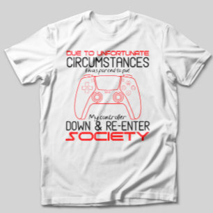 Camiseta Los Amantes Del Juego Bajan A Mi Controlador De Gr