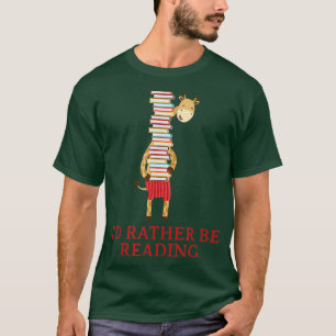 Camiseta Los amantes del libro de jirafas prefieren leer re