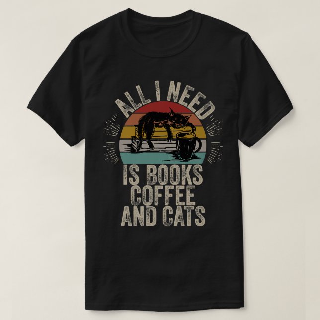 Camiseta Los Amantes Del Libro Todo Lo Que Necesito Son Lib (Diseño del anverso)