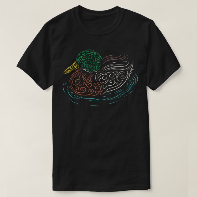 Camiseta Los Amantes Del Pato Aman Este Mandala En Forma De (Diseño del anverso)