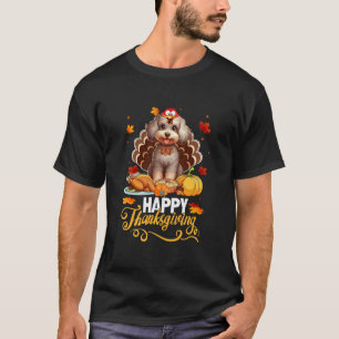 Camiseta Los amantes del perro adoran el pavo de caniche Fe