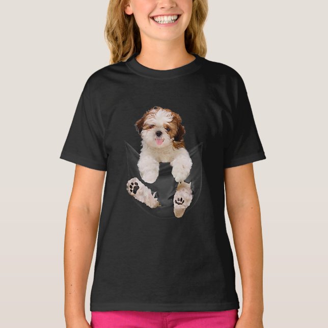 Camiseta Los amantes del perro dan regalos a Shih Tzu en Po (Anverso)