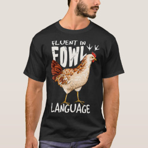 Camiseta Los Amantes Del Pollo Fluyen En El Lenguaje De Las