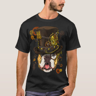 Camiseta Los amantes del Steampunk American Bulldog Dog Ste