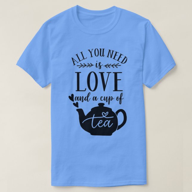CAMISETA LOS AMANTES DEL TÉ TIENEN IMÁGENES DE TÉ TODO LO Q (Diseño del anverso)