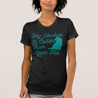 Camiseta Los amantes divertidos del perro mi Shichon son