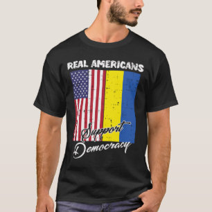 Camiseta Los americanos reales apoyan la democracia bandera