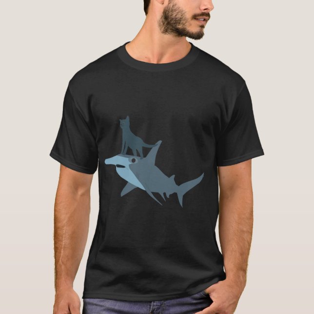 Camiseta Los amigos del gatito y el tiburón (Anverso)