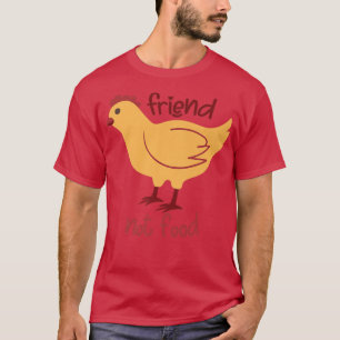 Camiseta Los amigos del pollo no comen Vegetariano vegano