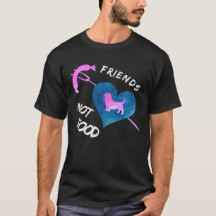 CAMISETA LOS AMIGOS NO SON CRUELDAD ANIMAL DE COMIDA VEGANA
